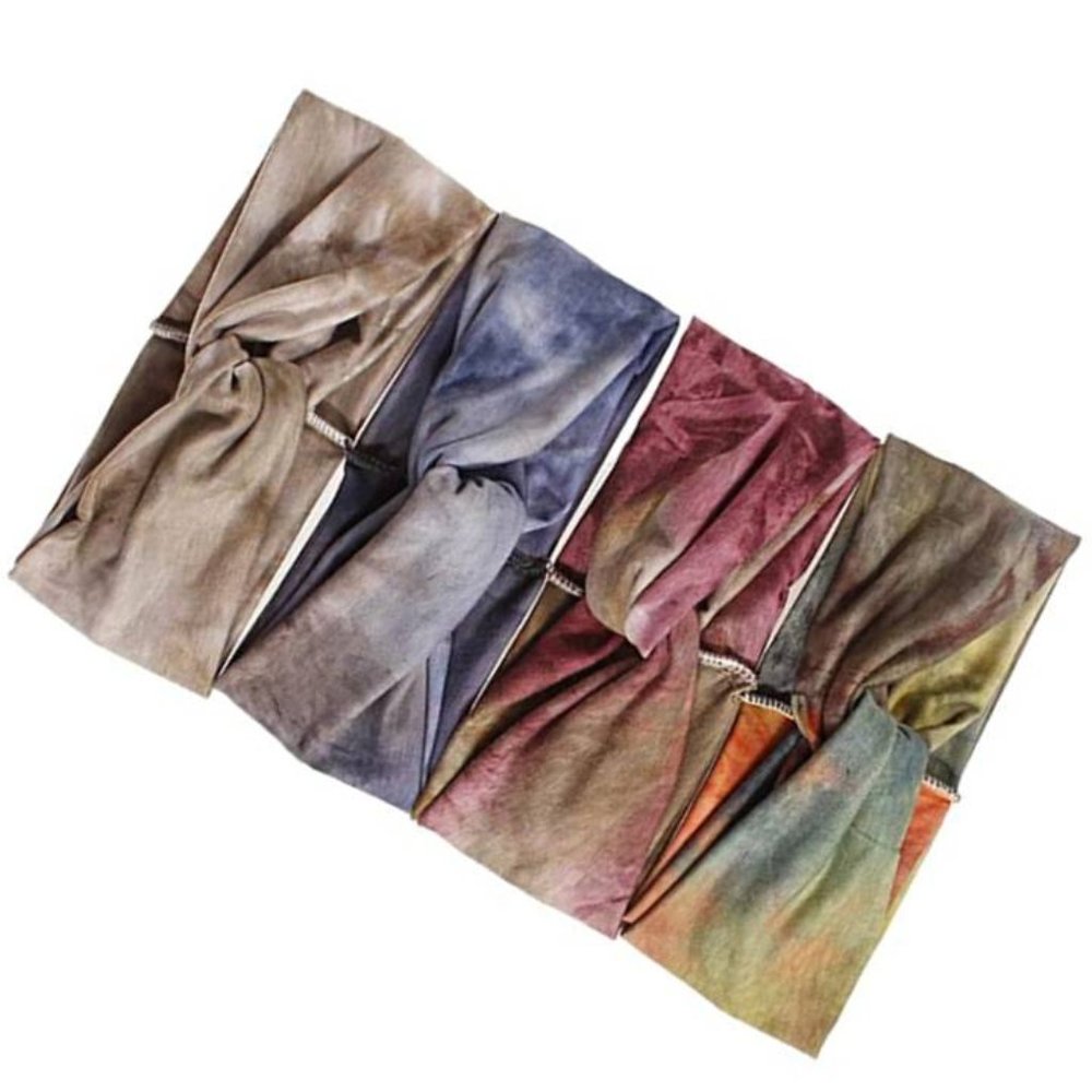 NWT Boho Tie Dyed Bandeau Set of 4 - Picture 3 of 3